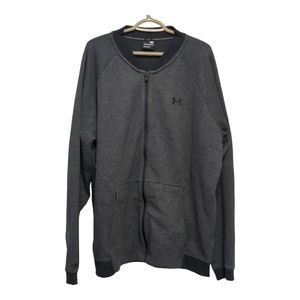 Under Armour full zip faux collar sweatshirt 3XL dark grey EUC